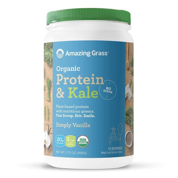 Amazing Grass - Organic Protein & Kale Simply Vanilla, 495g Hot on Sale