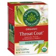 Traditional Medicinals - Organic Throat Coat Eucalyptus Tea 16 BG - (Pack of 6) Discount