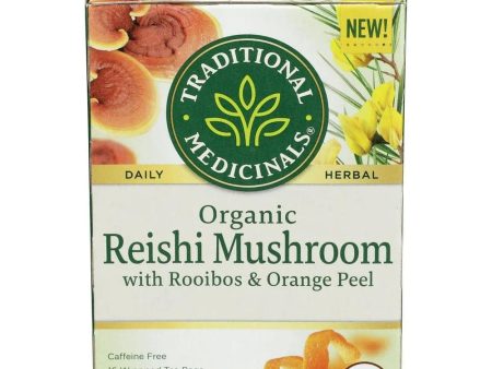 Traditional Medicinals - Organic Reishi Mushroom with Rooibos & Orange Peel Tea For Cheap