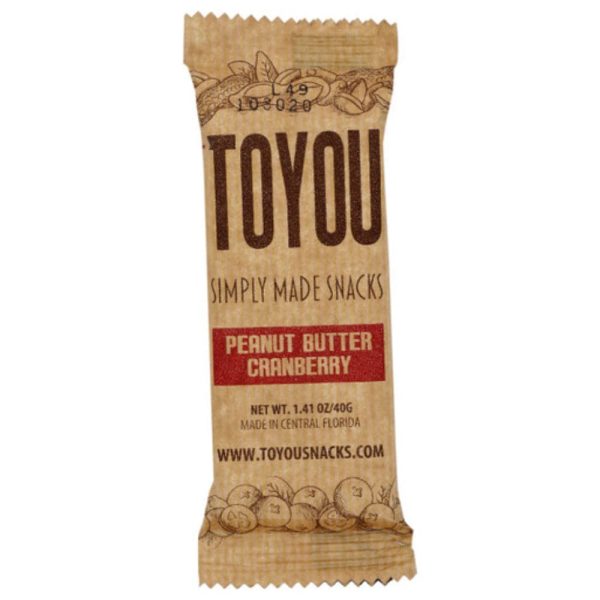 Toyou Snacks - Gluten Free Snack Bar Peanut Butter Cranberry Discount