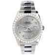 Rolex Datejust   Diamond Bezel Silver Diamond Dial Steel Watch TFJ-142507928 For Sale