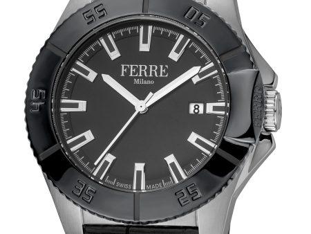 Ferre Milano Men s Uomo Carlo 45mm Quartz Watch FM1G085L0041 Online