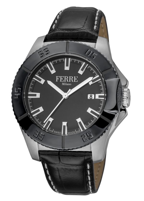 Ferre Milano Men s Uomo Carlo 45mm Quartz Watch FM1G085L0041 Online