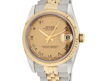 Rolex Datejust 31mm 2-tone Factory Champagne Roman Dial Watch TFJ-142508280 Fashion