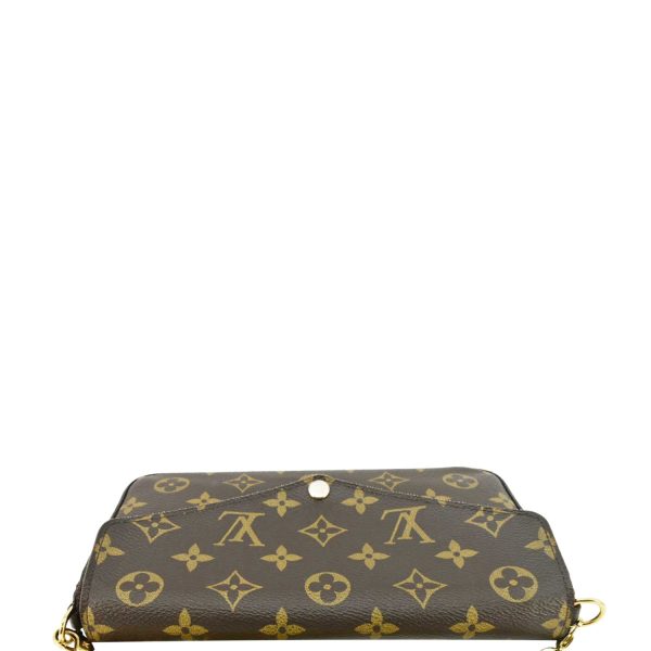 LOUIS VUITTON Felicie Pochette Monogram Canvas Crossbody Bag Brown Discount