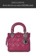 Small Lady Dior with Ribbon Trimmed Fuchsia Hot on Sale