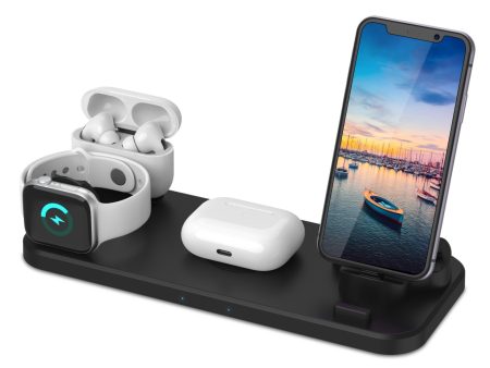 6-in-1 Qi Wireless Charger: Fast Charging Station for iWatch, Airpods, and iOS Android Devices Online Hot Sale