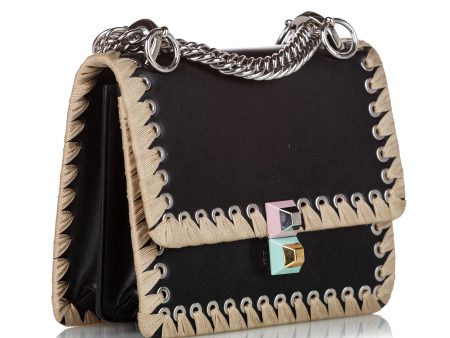 Fendi Kan I Lace Up Leather Crossbody Bag (SHG-27940) Fashion