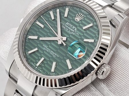 Un Rolex Datejust 41 126334 Green Motif Dial��������������������� Watch 2023 Box papers TFJ-142507960 For Discount