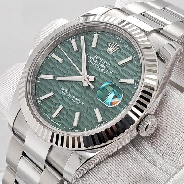 Un Rolex Datejust 41 126334 Green Motif Dial��������������������� Watch 2023 Box papers TFJ-142507960 For Discount