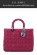 Large Lady Dior Dark Pink Online Sale