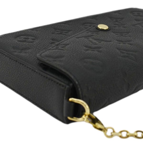 LOUIS VUITTON Felicie Pochette Empreinte Leather Crossbody Bag Black Online