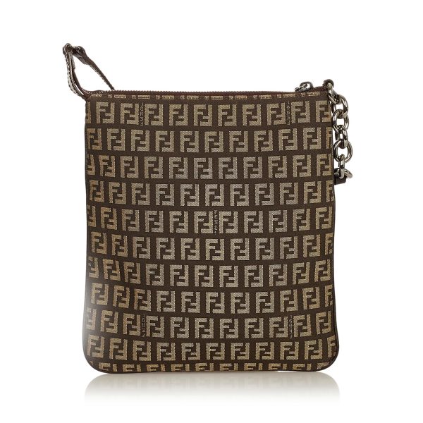 Fendi Zucchino Canvas Crossbody Bag (SHG-26620) Hot on Sale