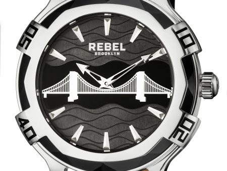 Rebel Men s Brooklyn Bridge 48mm Quartz Watch RB102-4071 Sale