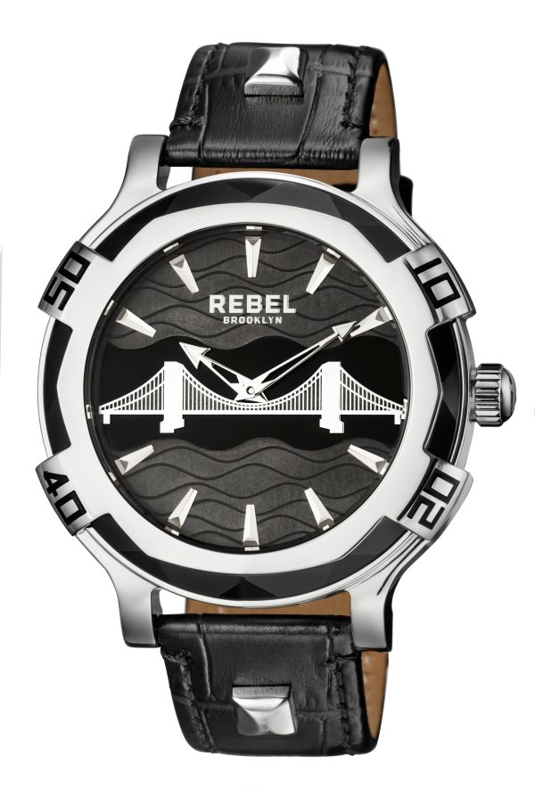 Rebel Men s Brooklyn Bridge 48mm Quartz Watch RB102-4071 Sale