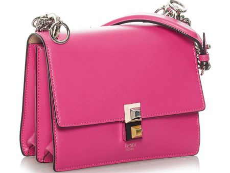 Fendi Kan I Leather Crossbody Bag (SHG-28827) For Discount