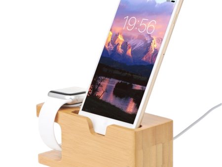 Bamboo Wood Charging Stand for Apple Watch 42mm 38mm Universal Phone Holder Dock Station iPhone X XS Max XR Galaxy S10 S9+ Google Nexus 6 Supply