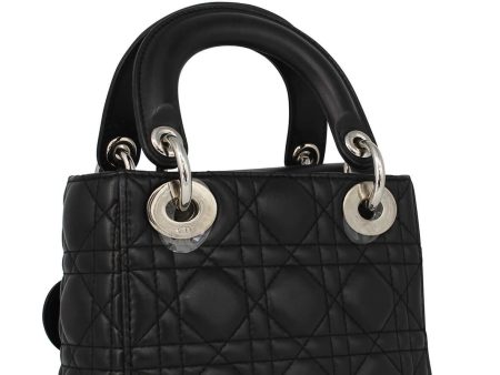 Small Lady Dior Black with Silver Hardware For Cheap