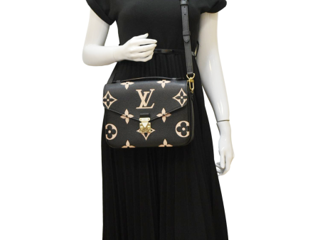 LOUIS VUITTON Metis Pochette Empreinte Leather Crossbody Bag Bicolor Cheap