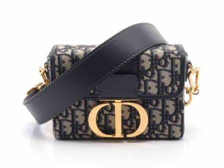 Dior 30 Montaigne Oblique Navy Blue Flap Bag Online Sale