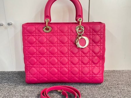 Dior Lady Lambskin Bag Large Handbag For Sale