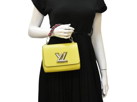 LOUIS VUITTON Twist PM Epi Leather Crossbody Bag Yellow For Discount