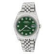 Rolex Datejust 36mm 10.2ct Diamond Forest Green Jubilee Watch  TFJ-142508380 For Sale