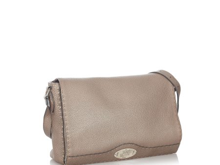 Fendi Selleria Leather Crossbody Bag (SHG-26891) For Discount