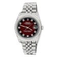 Rolex Datejust 36mm 10.2ct Diamond Maroon Vignette Jubilee Watch  TFJ-142508370 Fashion