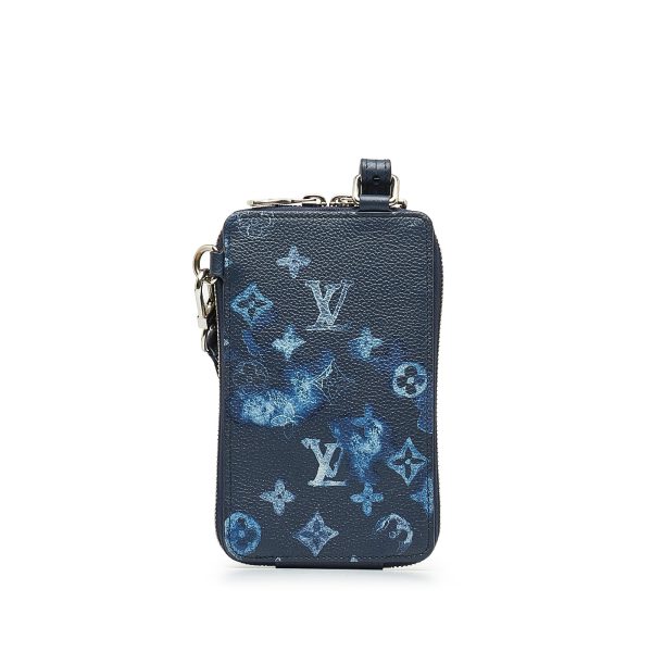 LOUIS VUITTON Monogram Ink Watercolor Phone Pouch Crossbody Bag Sale