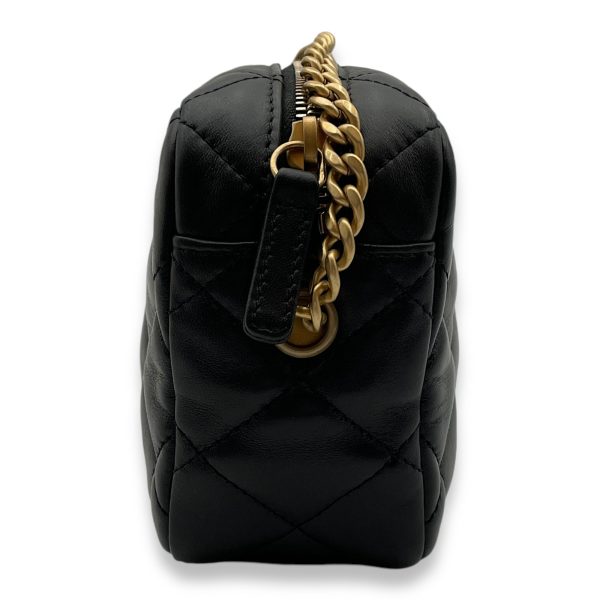 All Slide Camera Black Crossbody Bag in Lambskin, Gold hardware Hot on Sale