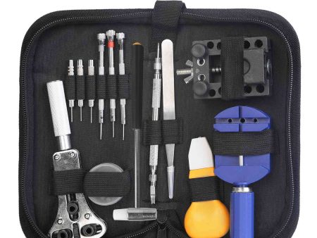 14 PCS Watch Repair Tool Kit Link Remover Watch Case Opener w  Free Carrying Case Supply