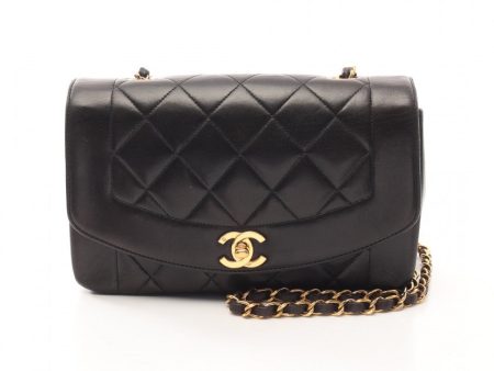 Chanel Diana Flap Crossbody Lambskin Leather Bag,Black Online now