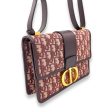 30 Montaigne Medium Red Crossbody Bag in Jacquard, Gold hardware Online Sale