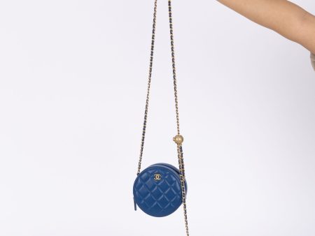 Chanel 2020 Lambskin Round Pearl Crush Crossbody Sale