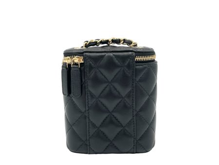 Vanity Crossbody Bag Mini Black in Lambskin , Gold Hardware Online