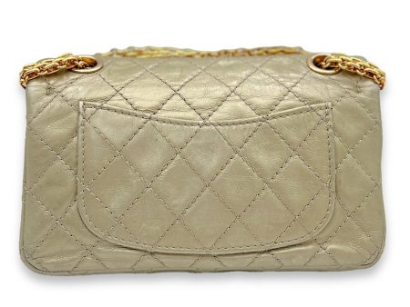 2.55 Mini Gold Crossbody Bag in Calfskin, Gold hardware Cheap