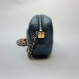 Camera Blue Crossbody Bag in Caviar Leather, Gold hardware For Discount