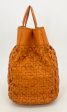 Christian Dior Woven Leather Orange Lady Dior Avenue Tote Cheap