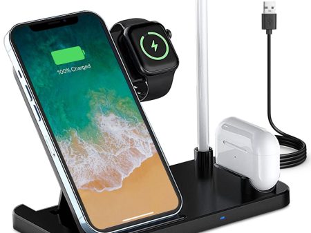 4-in-1 Foldable Wireless Charger: Fast Charging Station for iWatch, Apple Pencil, Airpod, iPhone, Samsung Online