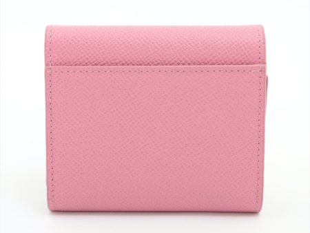 Dior Montaigne Leather Wallet Pink Hot on Sale