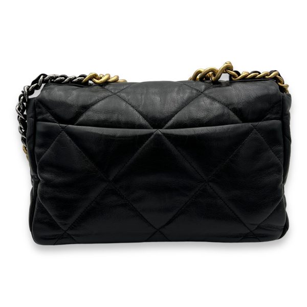 C19 Large Black Crossbody Bag in Goat Leather, Gold hardware Online Sale