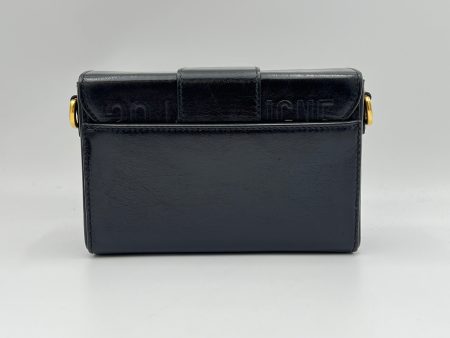 30 Montaigne Box Black Crossbody Bag in Calfskin, Gold hardware Online now