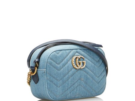 Gucci Pearly GG Marmont Matelasse Crossbody Bag Discount