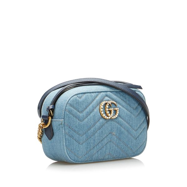 Gucci Pearly GG Marmont Matelasse Crossbody Bag Discount