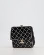 *COLLECTORS ITEM* Chanel Black Acrylic Crossbody Box Bag with Crystal with Pearl Embellishment and Champagne Gold Hardware Online Hot Sale