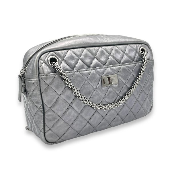 2.55 Crossbody Bag Silver in Calfskin, Silver hardware Cheap