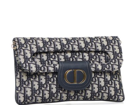 DIORMedium Oblique double Clutch Crossbody Bag For Sale