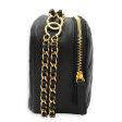 23C Quilted Camera Mini Black Crossbody Bag in Caviar Leather, Gold hardware For Discount