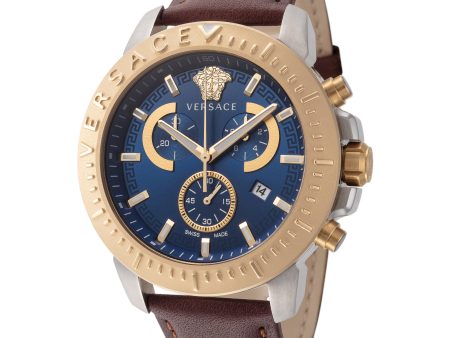 Versace Men s New Chrono 45mm Quartz Watch VE2E00221 Hot on Sale